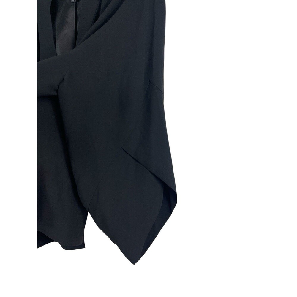 Eileen Fisher Black 100% Silk Open Front Cardigan Top XL Lagonlook Minimalist - Picture 4 of 12